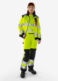 HIGH VIS GREEN BROEK DAMES, GERECYCLED POLYESTER