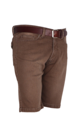 CROSSHATCH BRONCO SHORT BROWN, GERECYLED DENIM