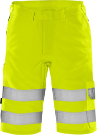 HIGH VIS GREEN KORTE BROEK, GERECYCLED POLYESTER