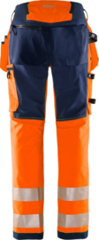 HIGH VIS GREEN WERKBROEK STRETCH, GERECYCLED POLYESTER