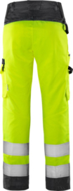 HIGH VIS GREEN BROEK DAMES, GERECYCLED POLYESTER