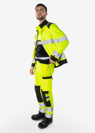 HIGH VIS GREEN WERKBROEK, GERECYCLED POLYESTER