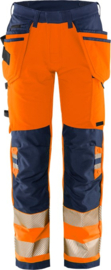 HIGH VIS GREEN WERKBROEK STRETCH, GERECYCLED POLYESTER