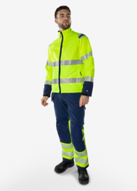 HIGH VIS GREEN STRETCH JACK, GERECYCLED POLYESTER