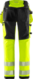 HIGH VIS GREEN WERKBROEK STRETCH, GERECYCLED POLYESTER