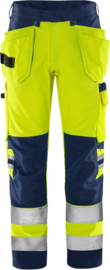 HIGH VIS GREEN WERKBROEK, GERECYCLED POLYESTER