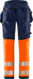 HIGH VIS GREEN WERKBROEK STRETCH, GERECYCLED POLYESTER