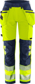 HIGH VIS GREEN WERKBROEK DAMES STRETCH, GERECYCLED POLYESTER