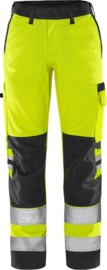 HIGH VIS GREEN BROEK DAMES, GERECYCLED POLYESTER