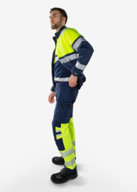 HIGH VIS GREEN WERKBROEK STRETCH, GERECYCLED POLYESTER