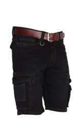 CROSSHATCH BRONCO CSHORT BLACK, GERECYLED DENIM