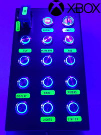 Xbox X Assetto Corsa Competizione usb button box 16 functions back-lit BLUE also compatible with project cars 2 and F1 2022/23