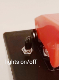 PC USB button Box 24 functions back lit Red sim racing with five rotary encoders