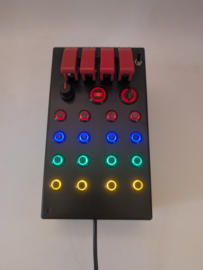 PC USB BUTTON BOX 26 functions black back-lit multicolour buttons for simracing