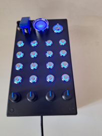 PC USB button Box 32 functions back lit Blue sim racing