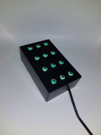 PC USB button Box 12 functions back lit Green sim racing