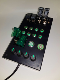 PC USB button Box 29 functions back lit Green sim racing