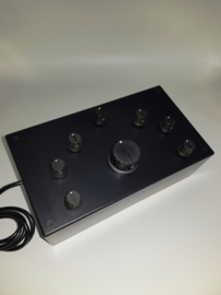 PC usb 8 rotary encoders Black with metal & screw knobs button box 16 functions for simracing, iRacing, Acc, Raceroom, etc