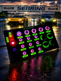 Pc Usb Button Box 30 functions for Truck & Racing simulators combined, Metallic back-lit Red, ETS2 ATS Iracing Assetto Competizione, Automobilista 2 and others