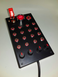 PC  USB button Box 32 functions back lit Red sim racing