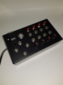 PC USB button Box 30 functions back lit Red sim racing & Flight simulators