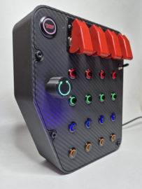 PC USB BUTTON BOX  3D PRINTED FERRARI 296 GT3 STYLE 24 FUNCTIONS BACK-LIT MULTICOLOUR FOR SIMRACING