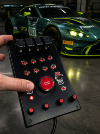 PC  or PS4 USB 27 function push Button Box Red back lit simracing & flight simulators