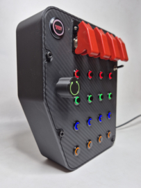 PC USB BUTTON BOX  3D PRINTED FERRARI 296 GT3 STYLE 24 FUNCTIONS BACK-LIT MULTICOLOUR FOR SIMRACING