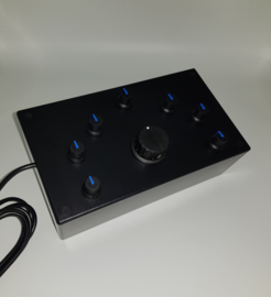 PC usb 8 rotary encoders Blue knobs button box 16 functions for simracing, iRacing, Acc, Raceroom, etc