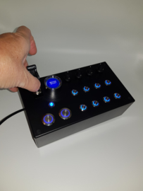 PC USB 24 function all metallic buttons back lit Blue  Button Box simracing or flight simulation