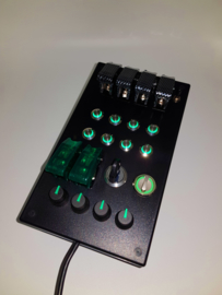 PC  USB button Box 29 functions back lit Green for truck simulators