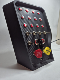 PC USB 3D PRINTED TILTED button box 22 functions back-lit red for truck simulation