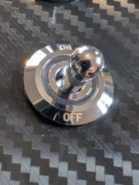 Pc Usb button box 3D printed carbon style tilted centre console 27 functions back-lit Green toggles & 2x dual encoders for DCS