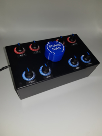 PC usb 9 rotary encoders button box with Blue brake bias knob 18 functions for simracing, iRacing, Acc, Raceroom, etc