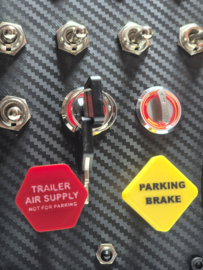 PC USB 3D PRINTED TILTED button box 22 functions back-lit red for truck simulation