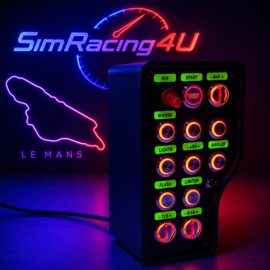 Ps5 Assetto Corsa Competizione usb button box 16 functions back-lit RED also compatible with project cars 2 and F1 2022/23