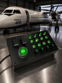 PC or Ps4 USB Box 31 functions back lit Green push buttons+ toggles+ encoders sim racing