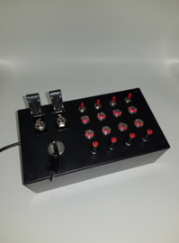 PC USB Box 31 functions back lit RED push buttons+ toggles+ encoders Truck simulators