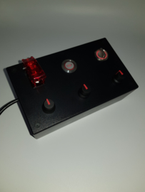 Pc or Ps4 USB button box 13 functions back lit red for simracing