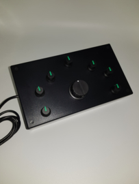 PC usb 8 rotary encoders Green knobs button box 16 functions for simracing,  iRacing, Acc, Raceroom, etc