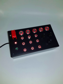 Pc Usb 30 functions for flight simulator with  dual encoder, back-lit buttons