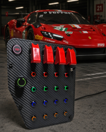 PC USB BUTTON BOX 3D PRINTED FERRARI 296 GT3 STYLE 24 FUNCTIONS BACK-LIT MULTICOLOUR FOR SIMRACING