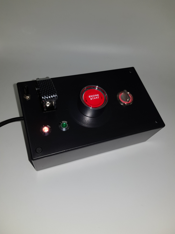 Usb Pc button box 4 functions back-lit red buttons with toggle