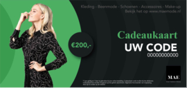 Cadeaukaart - 200 euro