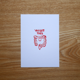 You gut this - greeting card with medical pun