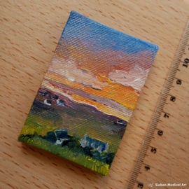 Sunset on the Isle of Skye landschapsschildering, olieverf op doek