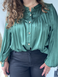 BLOUSE SATIN SOFT - PETROL