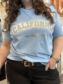 TSHIRT CALIFORNIA - BLAUW