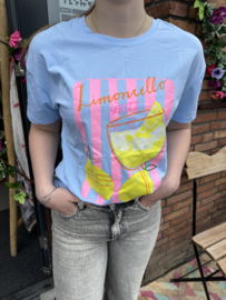 TSHIRT LIMONCELLO - BLAUW