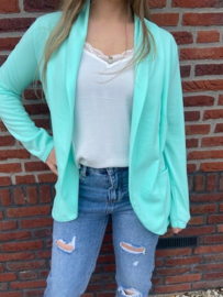 BASIC BLAZER - TURQUOISE